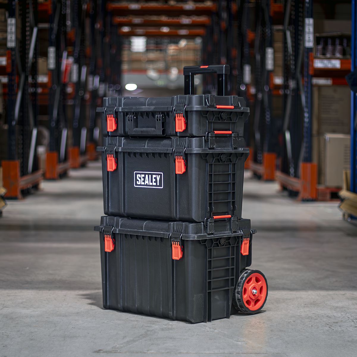 Sealey Mobile Storage System Set 3pc Heavy Duty Plastic 560 x 460 x 890mm AP890