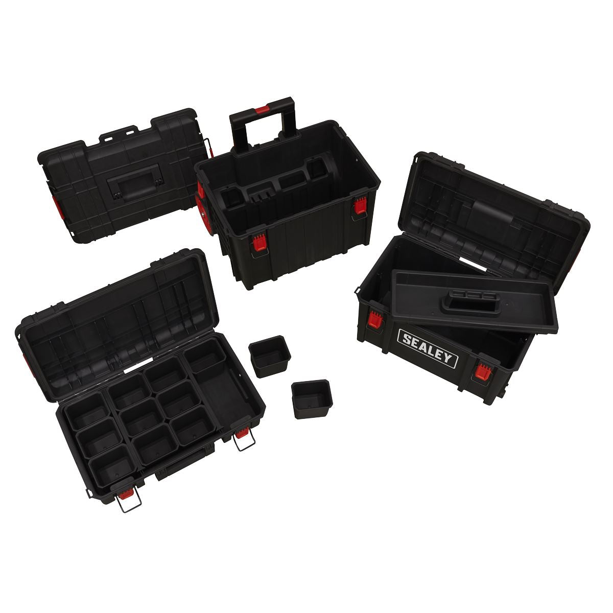 Sealey Mobile Storage System Set 3pc Heavy Duty Plastic 560 x 460 x 890mm AP890