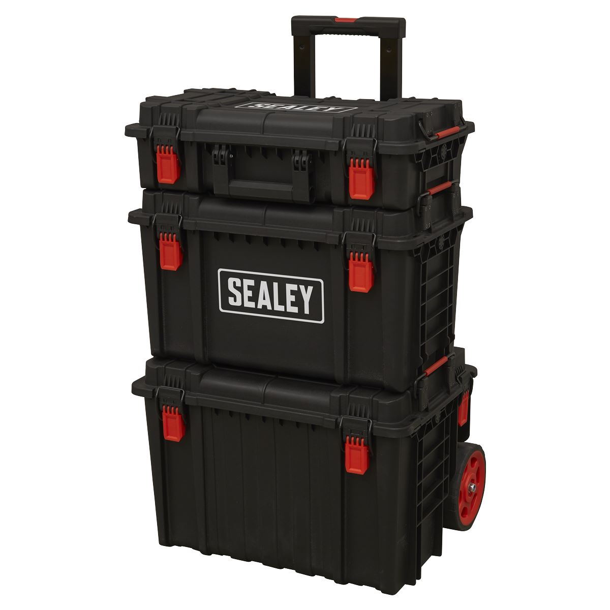 Sealey Mobile Storage System Set 3pc Heavy Duty Plastic 560 x 460 x 890mm AP890