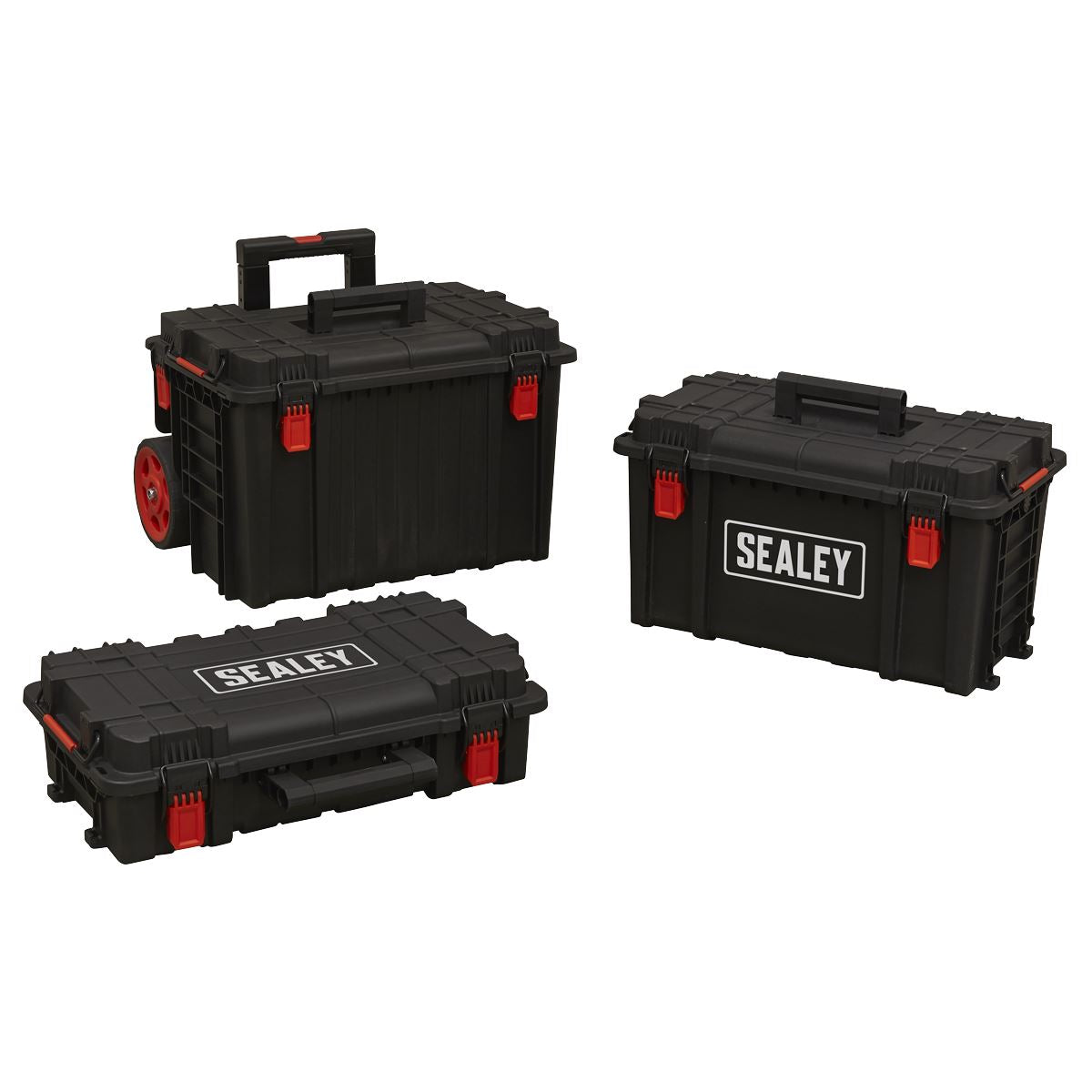 Sealey Mobile Storage System Set 3pc Heavy Duty Plastic 560 x 460 x 890mm AP890