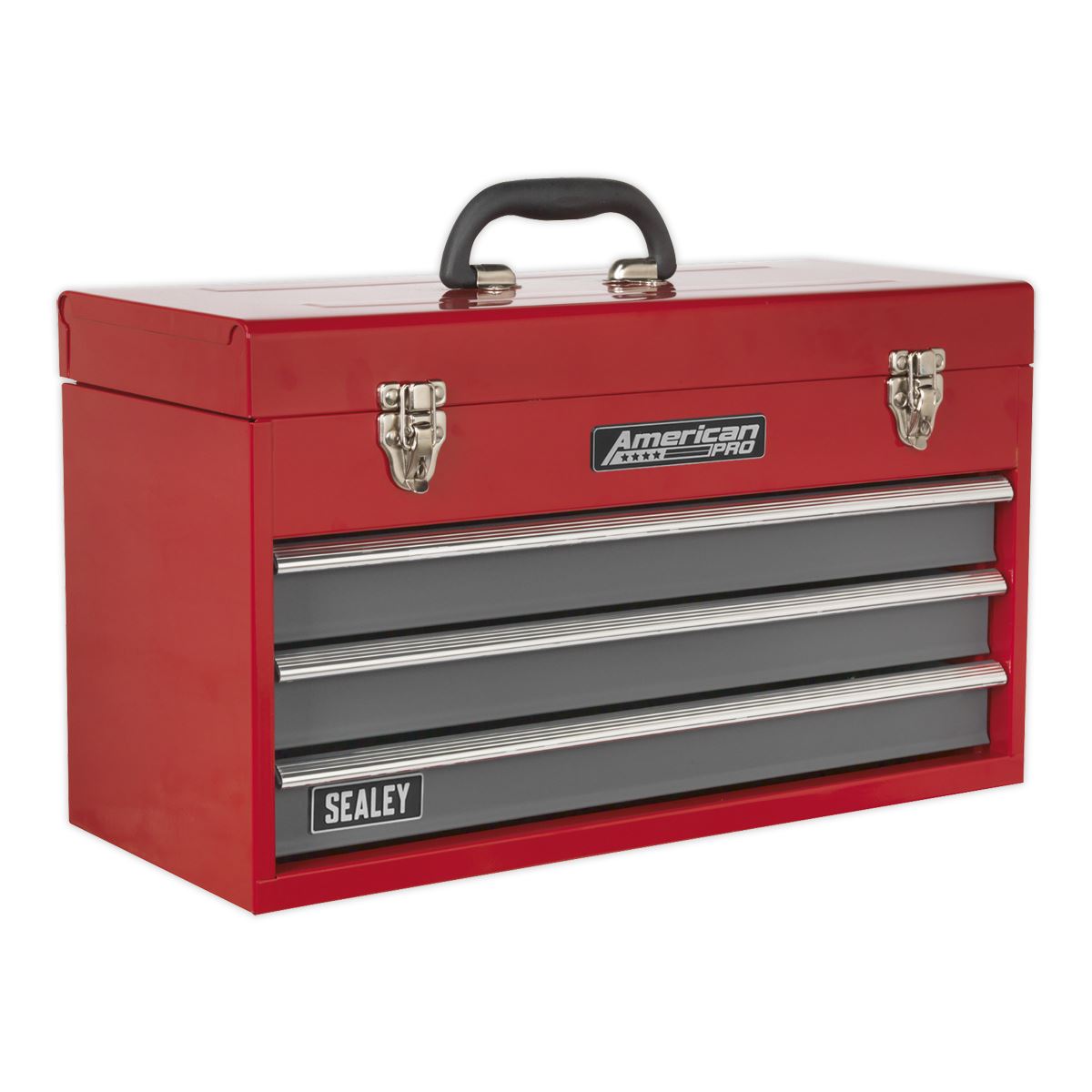 Sealey Tool Chest 3 Drawer Portable with Ball-Bearing Slides - Red/Grey AP9243BB