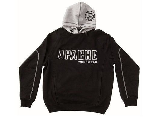 Apache Hooded Sweatshirt Black/Grey - M (42in) APAHOODBGM