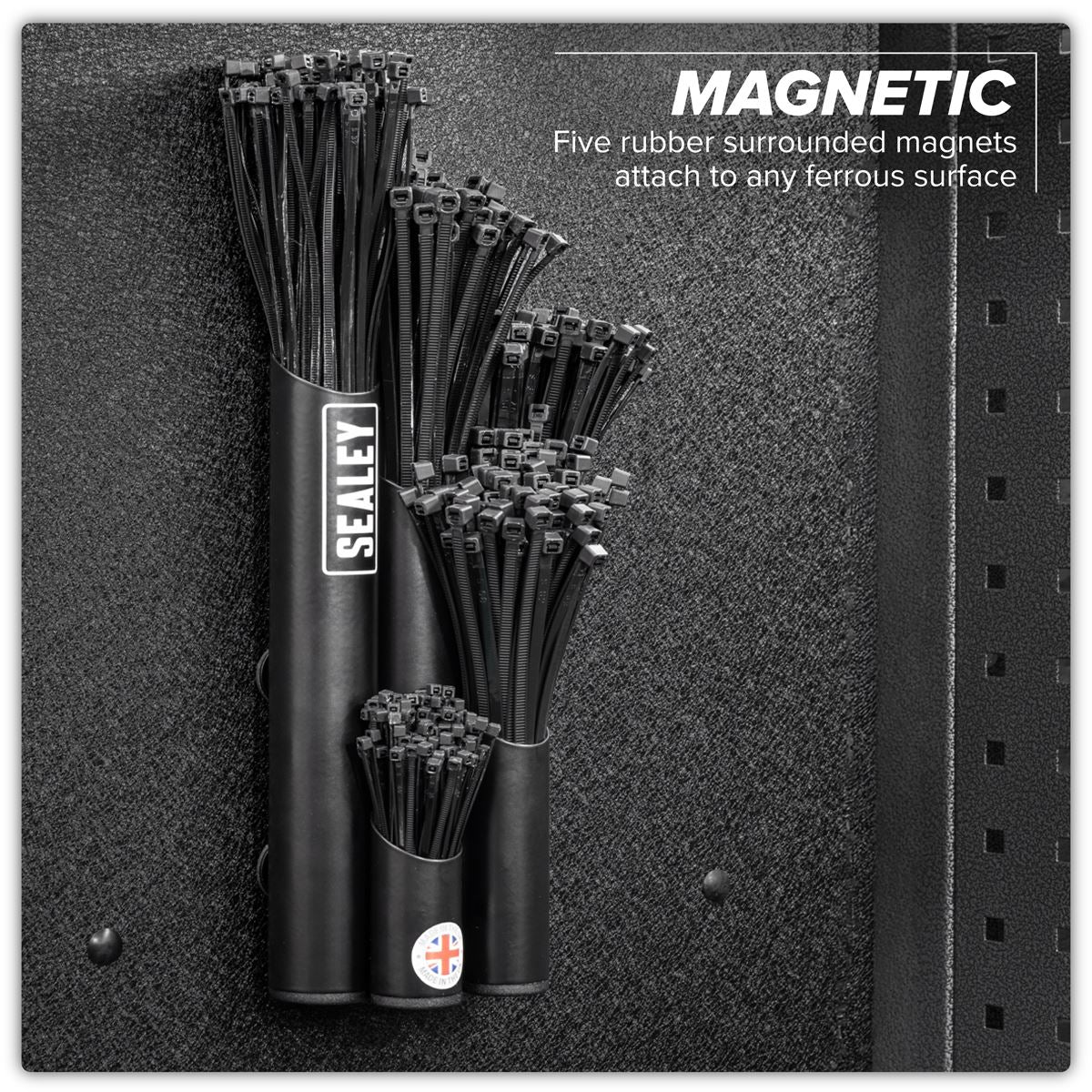 Sealey Large Magnetic Cable Tie Holder - Black APCTHBXL