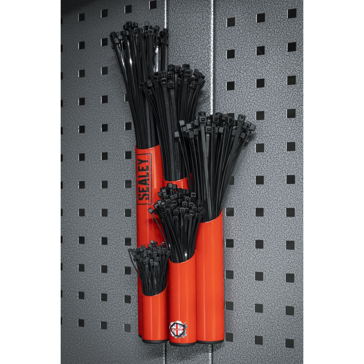 Sealey Large Magnetic Cable Tie Holder Red With 500 Cable Ties APCTHRXL