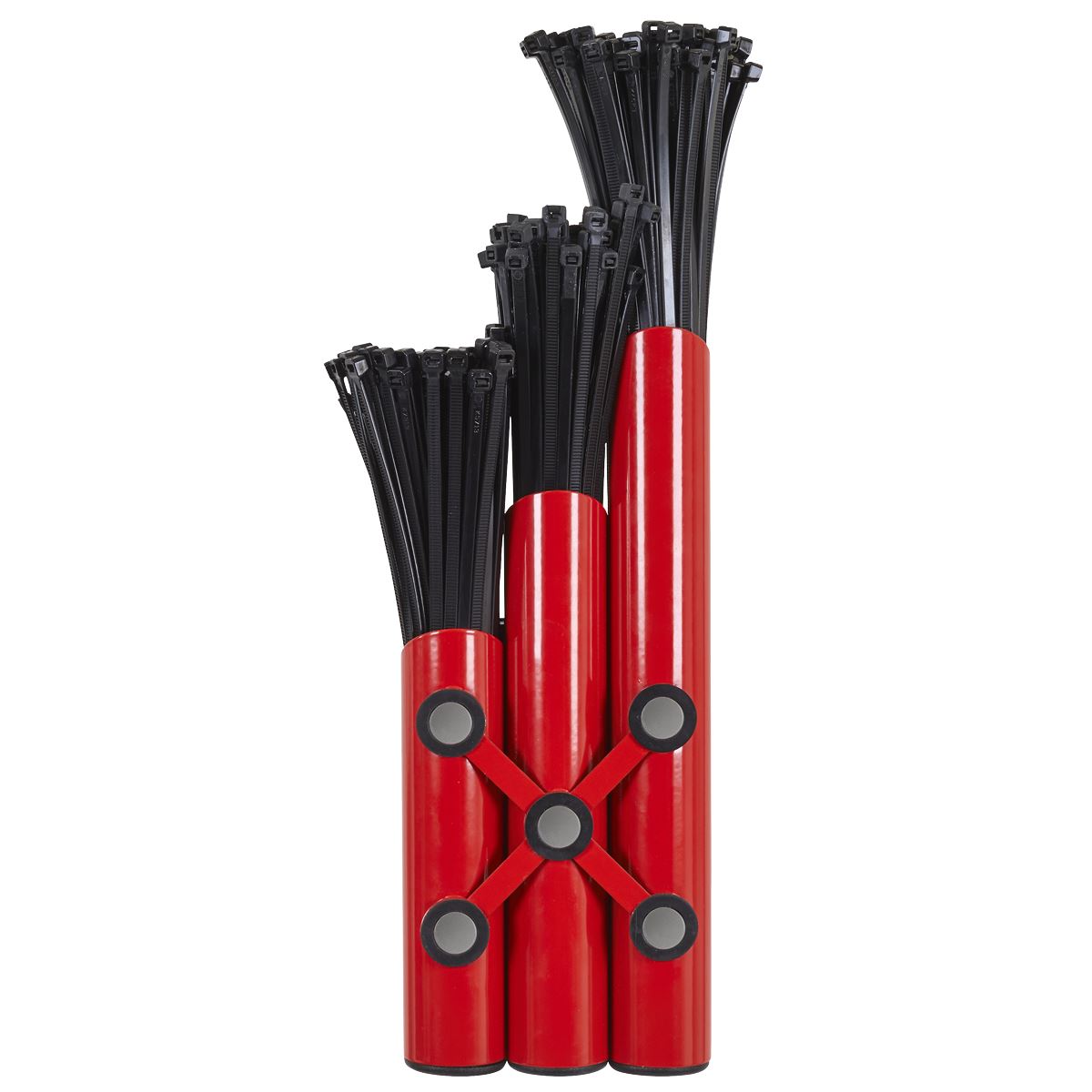 Sealey Large Magnetic Cable Tie Holder Red With 500 Cable Ties APCTHRXL