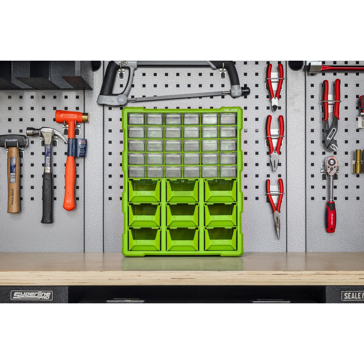 Sealey Cabinet Box 39 Drawer - Green/Black APDC39HV