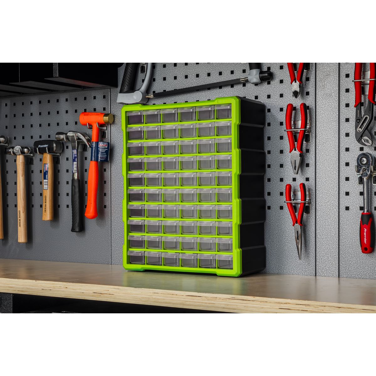 Sealey Cabinet Box 60 Drawer - Green/Black APDC60HV