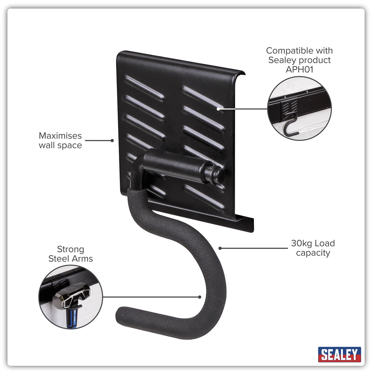 Sealey Storage Hook Single S Prong APH11