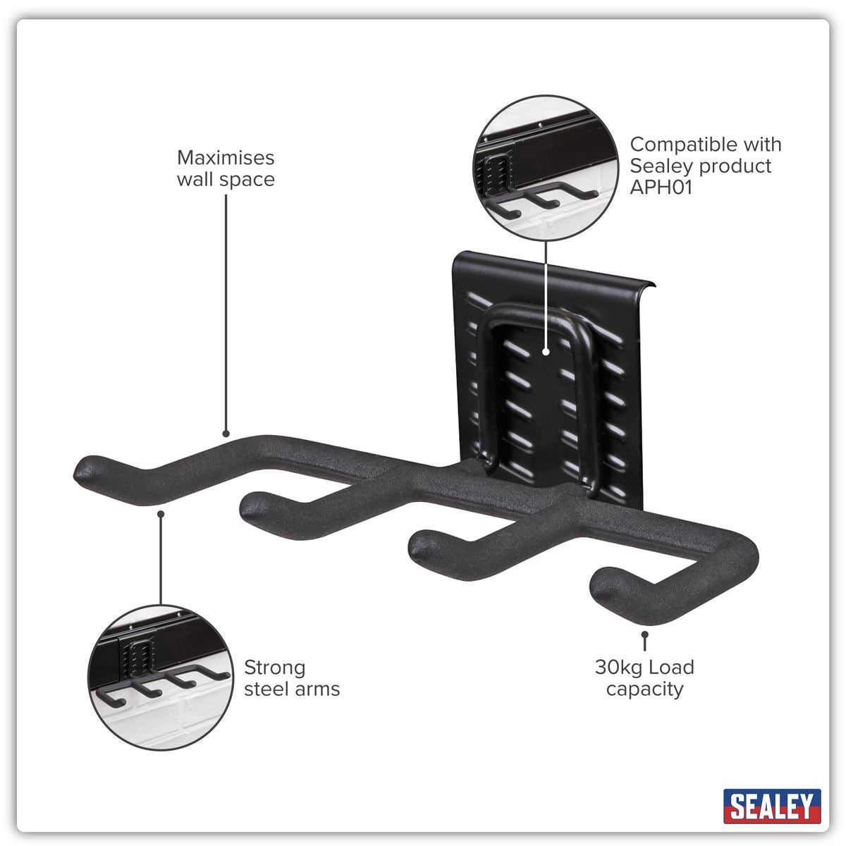 Sealey Storage Hook 4-Way APH13