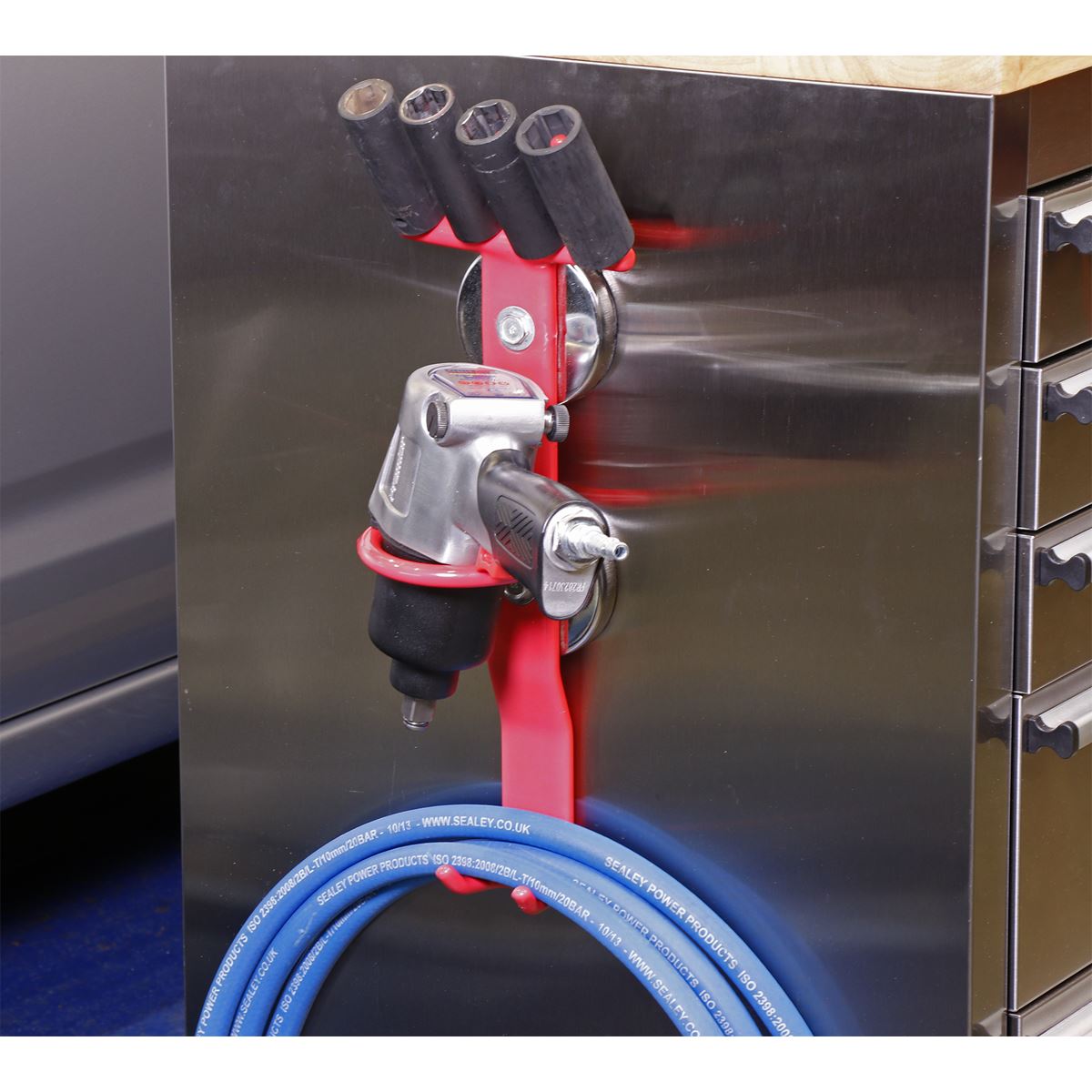 Sealey Magnetic Impact Wrench And Socket Holder Storage Of Air Hoses etc APMH
