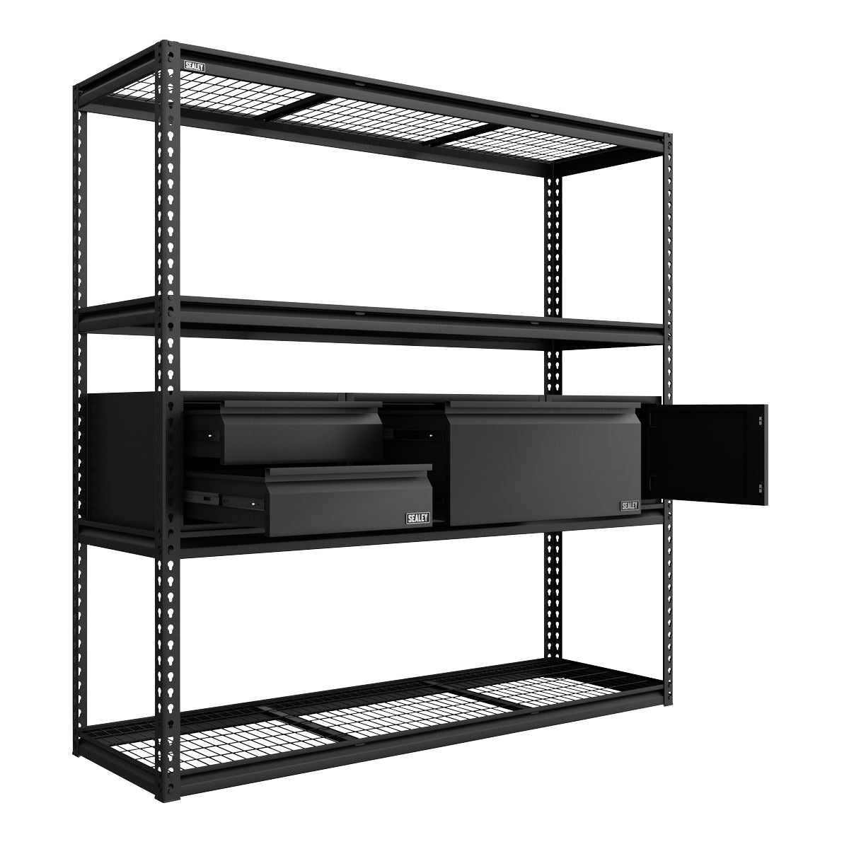 Sealey Heavy-Duty Modular Racking Kit with 3 Storage Units APMRCOMBO1