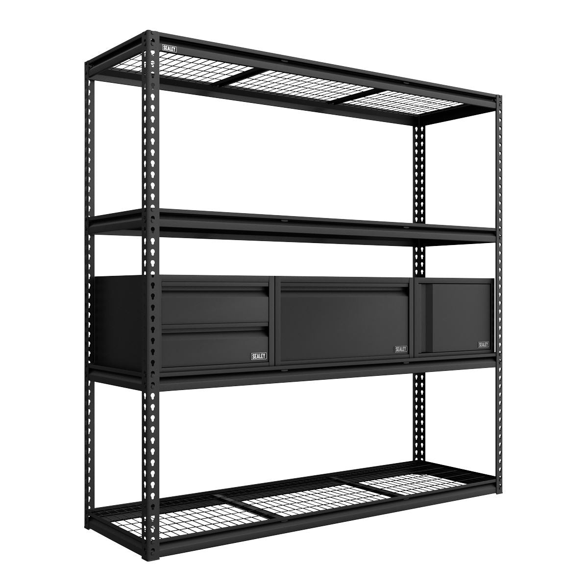 Sealey Heavy-Duty Modular Racking Kit with 3 Storage Units APMRCOMBO1