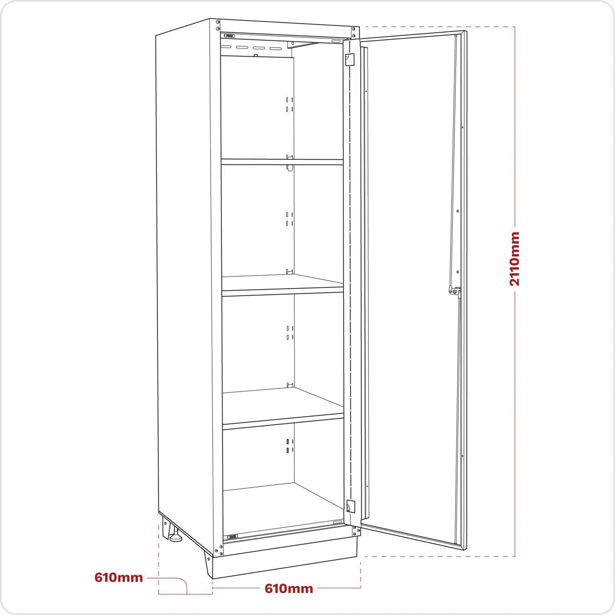 Sealey Modular Full Height Floor Cabinet 2110mm - Heavy-Duty APMS21