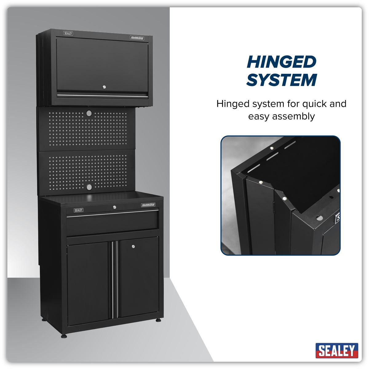 Sealey Rapid-Fit 1 Drawer Cabinet & Wall Cupboard APMS2HFPD