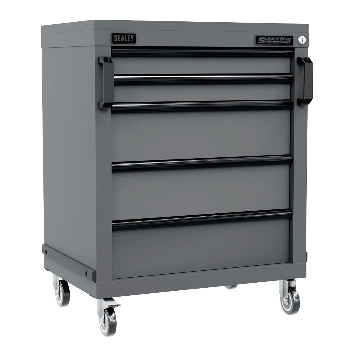 Sealey Superline Black Edition Modular Mobile Cabinet 5 Drawer 650mm APMS34BE