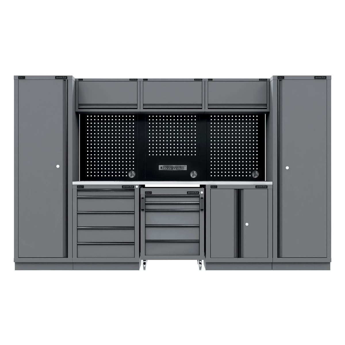 Sealey Superline Black Storage System Stainless Worktop 3.24m APMSBESTACK01SS