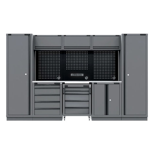 Sealey Superline Black Storage System Stainless Worktop 3.24m APMSBESTACK01SS
