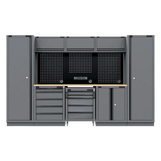 Sealey Superline Black Storage System Rubber Wood Worktop 3.24m APMSBESTACK01W