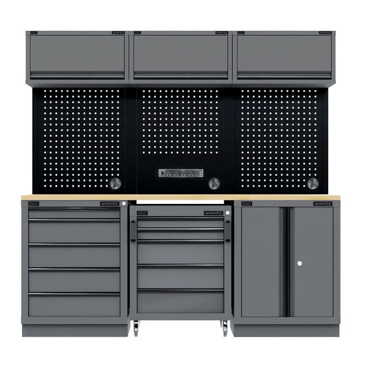 Sealey Superline Black Storage System Rubber Wood Worktop 2.04m APMSBESTACK03W