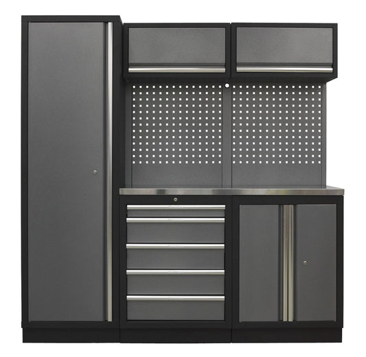 Sealey Superline PRO&reg; 2.0m Storage System - Stainless Worktop APMSSTACK02SS