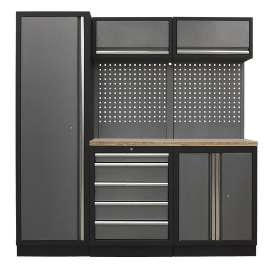 Sealey Superline PRO&reg; Storage System - Wood Worktop APMSSTACK02W