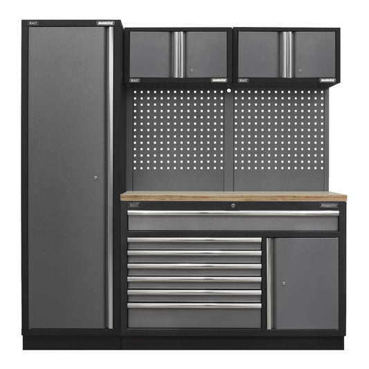 Sealey Superline PRO&reg; 1.96m Storage System - Pressed Wood Worktop APMSSTACK10W