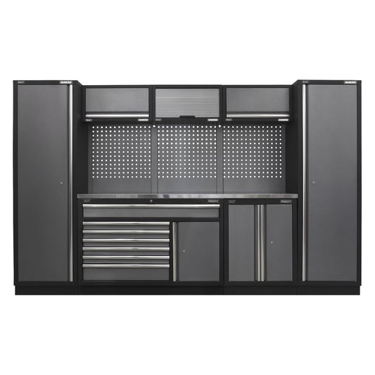 Sealey Superline PRO&reg; 3.24m Storage System - Stainless Steel Worktop APMSSTACK13SS