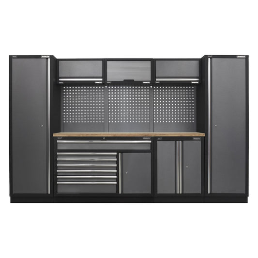 Sealey Superline PRO&reg; 3.24m Storage System - Pressed Wood Worktop APMSSTACK13W