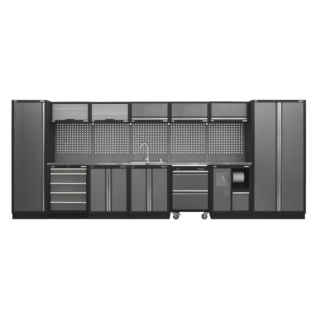 Sealey 4.9m Storage System Superline PRO Stainless Worktop APMSSTACK17SS