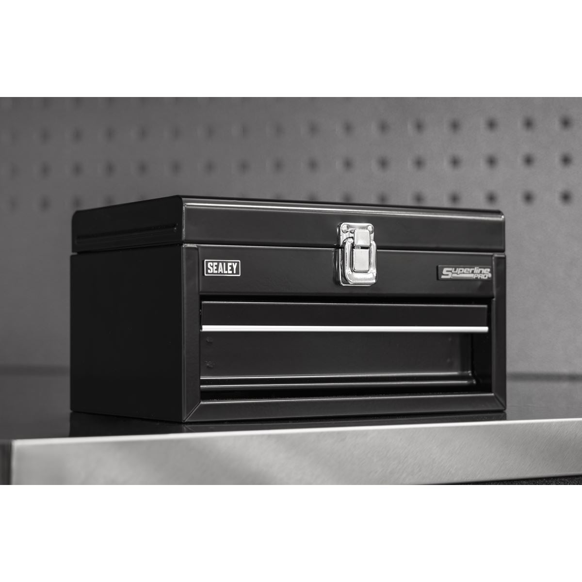 Sealey 1 Drawer Mini Steel Toolbox Black 260 x 166 x 142mm APMTB2