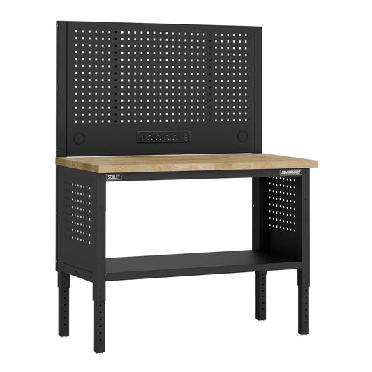 Sealey Modular Workbench Pegboard Back Panel Wood Worktop 1265mm APMWB50COMBOW