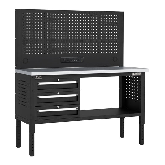 Sealey Modular Workbench 3 Drawer Stainless Steel Top 1525mm APMWB60COMBO1SS
