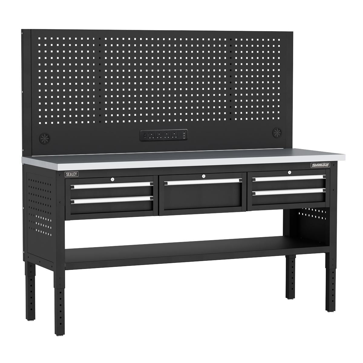 Sealey Modular Workbench Drawers Stainless Steel Worktop 1830mm APMWB72COMBO3SS