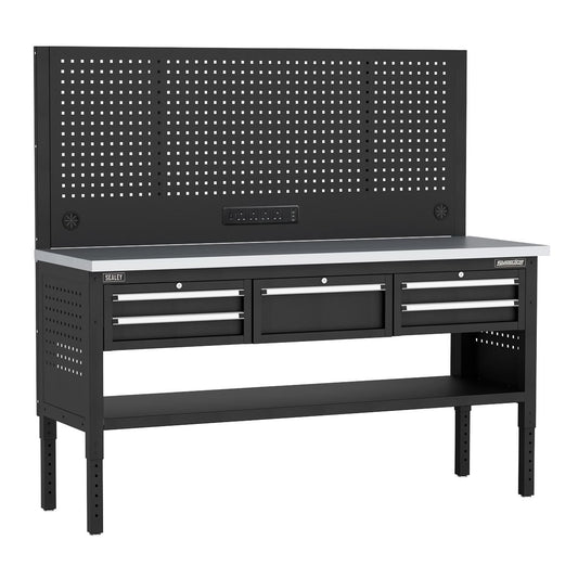 Sealey Modular Workbench Drawers Stainless Steel Worktop 1830mm APMWB72COMBO3SS