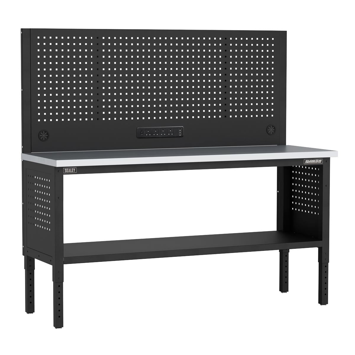 Sealey Modular Workbench Pegboard Back Panel Stainles Top 1830mm APMWB72COMBOSS