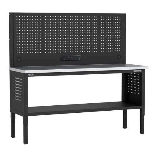 Sealey Modular Workbench Pegboard Back Panel Stainles Top 1830mm APMWB72COMBOSS