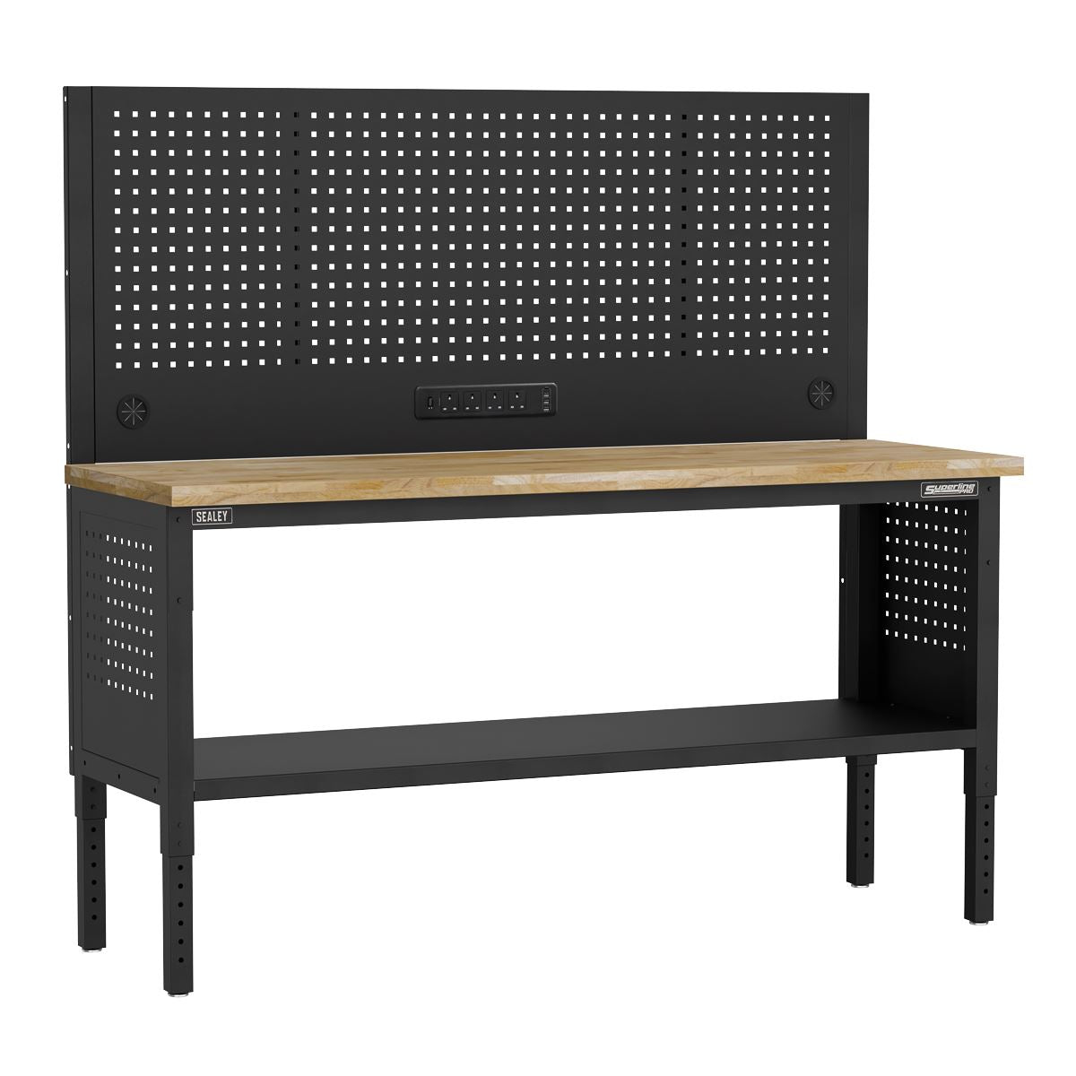 Sealey Modular Workbench Pegboard Back Panel Wooden Top 1830mm APMWB72COMBOW