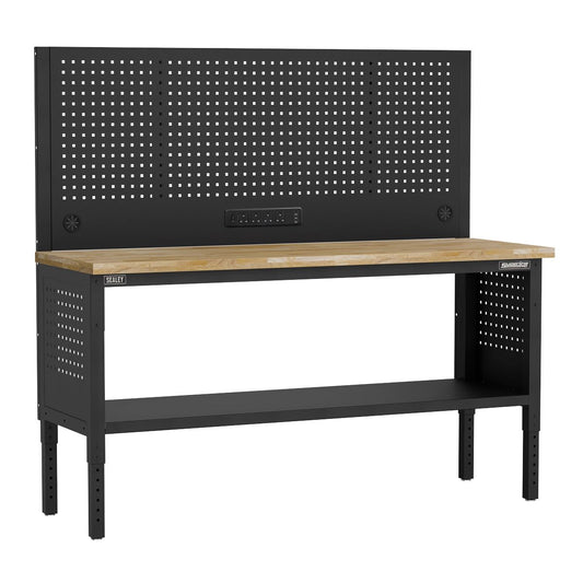 Sealey Modular Workbench Pegboard Back Panel Wooden Top 1830mm APMWB72COMBOW
