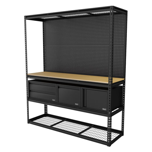 Sealey Heavy Duty Modular Workbench Racking Kit inc 3 Storage Units APMWBCOMBO1