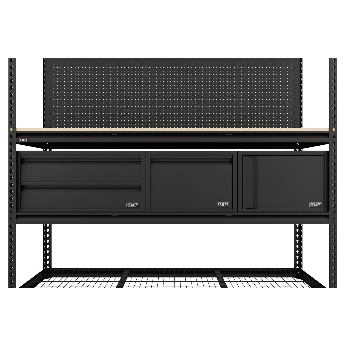Sealey Heavy Duty Modular Workbench Racking Kit inc 3 Storage Units APMWBCOMBO1