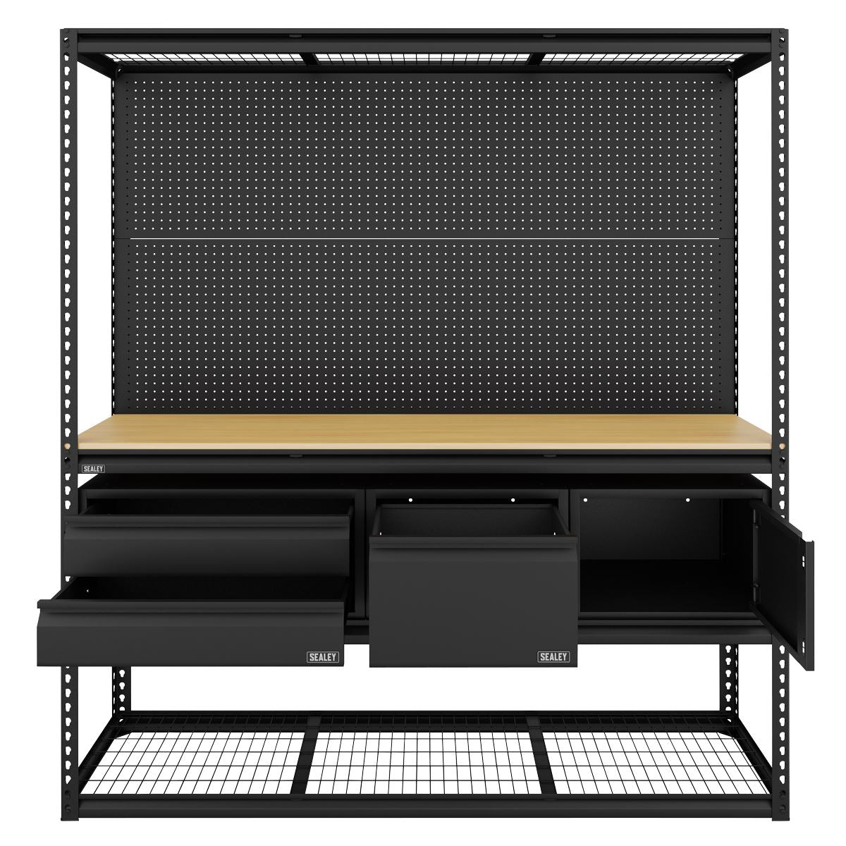Sealey Heavy Duty Modular Workbench Racking Kit inc 3 Storage Units APMWBCOMBO1
