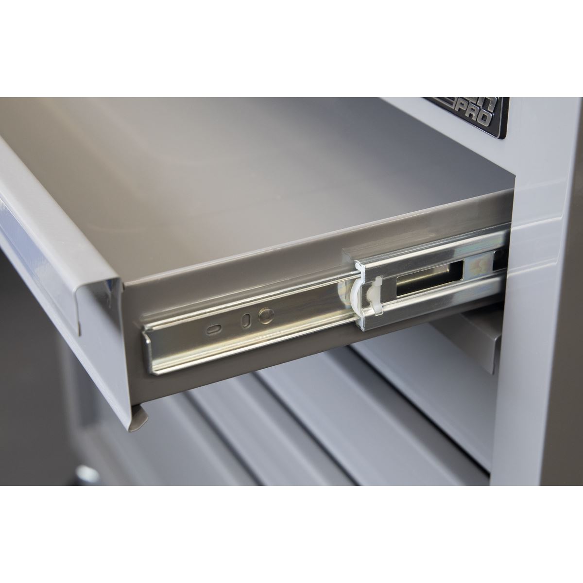 Sealey American PRO&reg; Mobile Workstation with Wooden Worktop 5 Drawer - Grey APMWS1G
