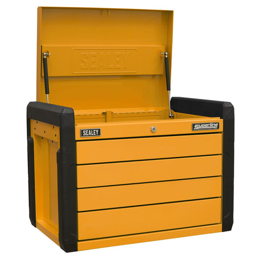 Sealey 4-Drawer Push-to-Open Topchest with Ball-Bearing Slides - Orange APPD4O
