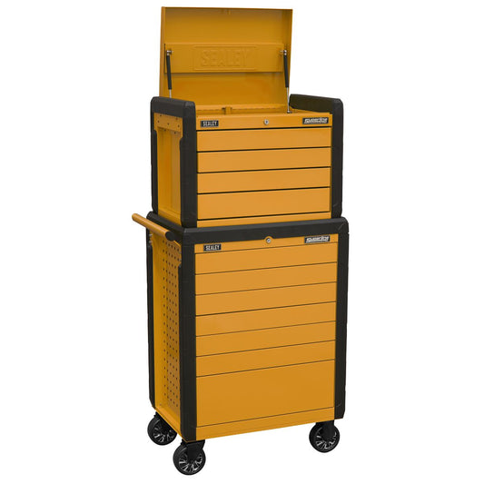 Sealey Orange Toolbox Combination 11 Drawer Push To Open Inc Liner APPDSTACKO