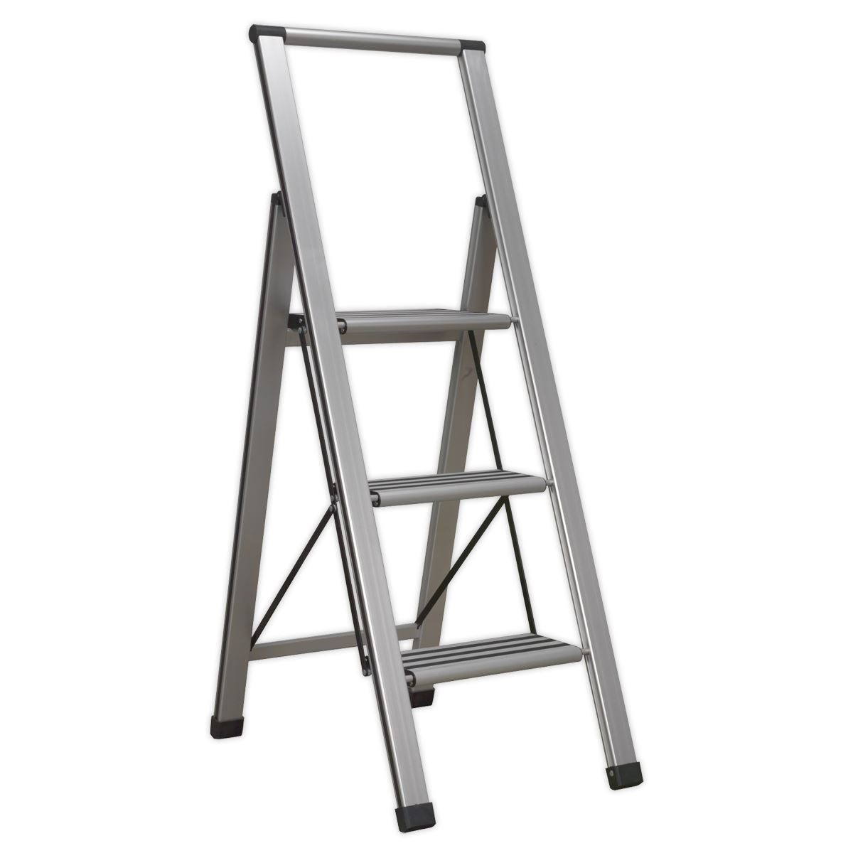 Sealey Aluminium Professional Folding Step Ladder 3-Step 150kg Capacity APSL3