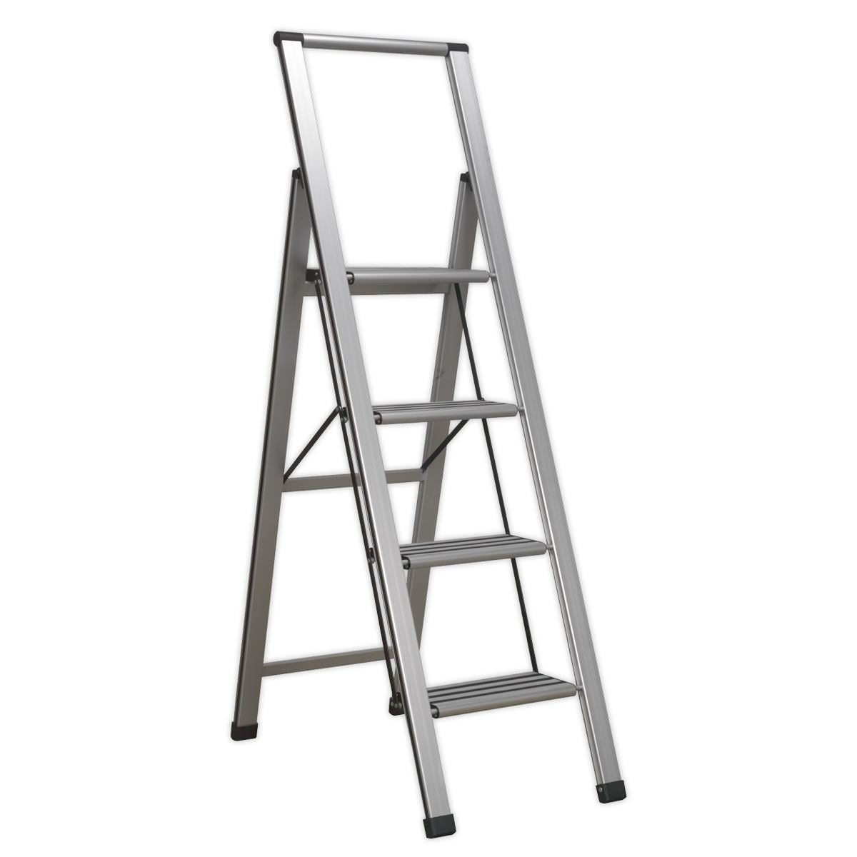Sealey Aluminium Professional Folding Step Ladder 4-Step 150kg Capacity APSL4