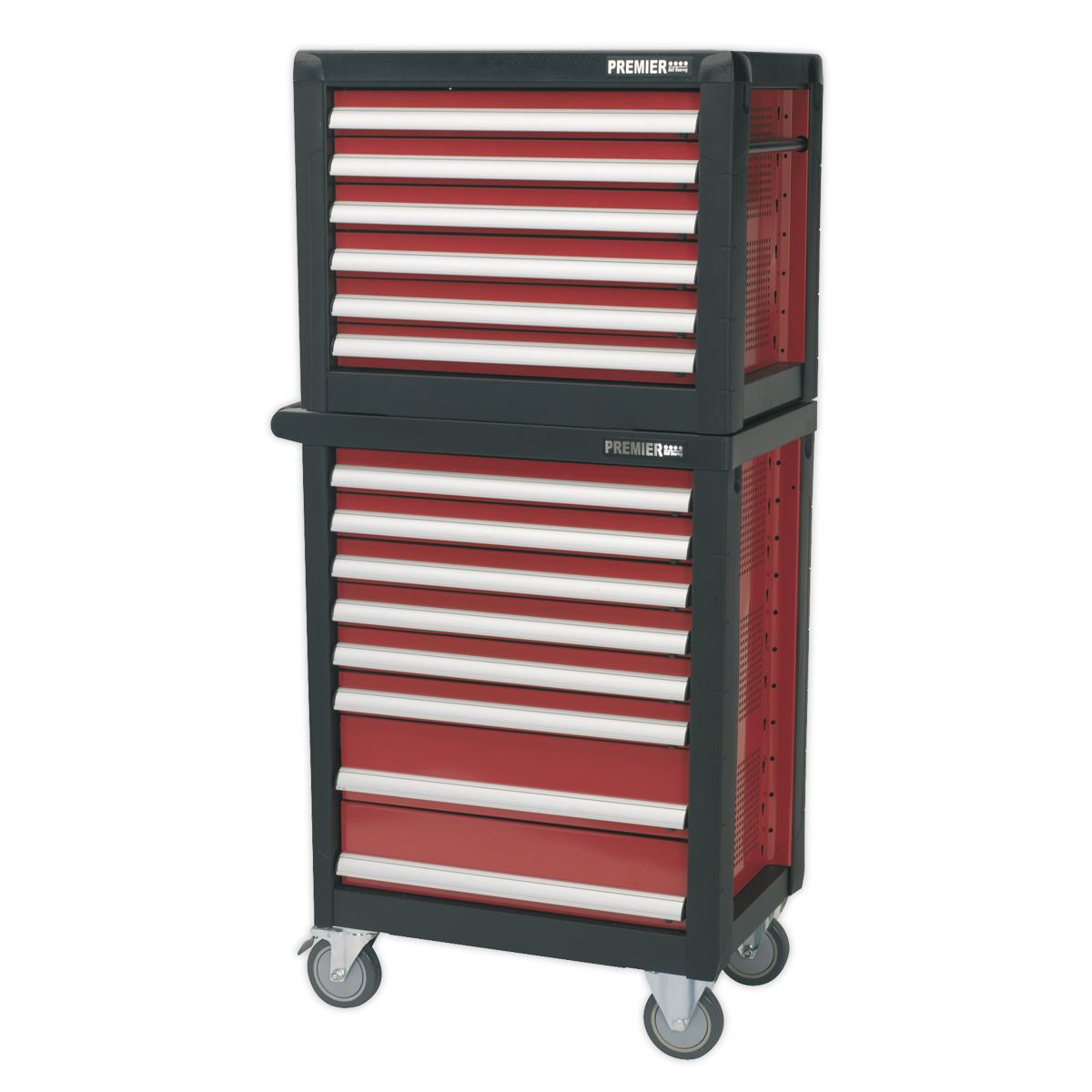 Sealey Topchest & Rollcab Combination 14 Drawer with Ball-Bearing Slides & 1233pc Tool Kit APTTC02
