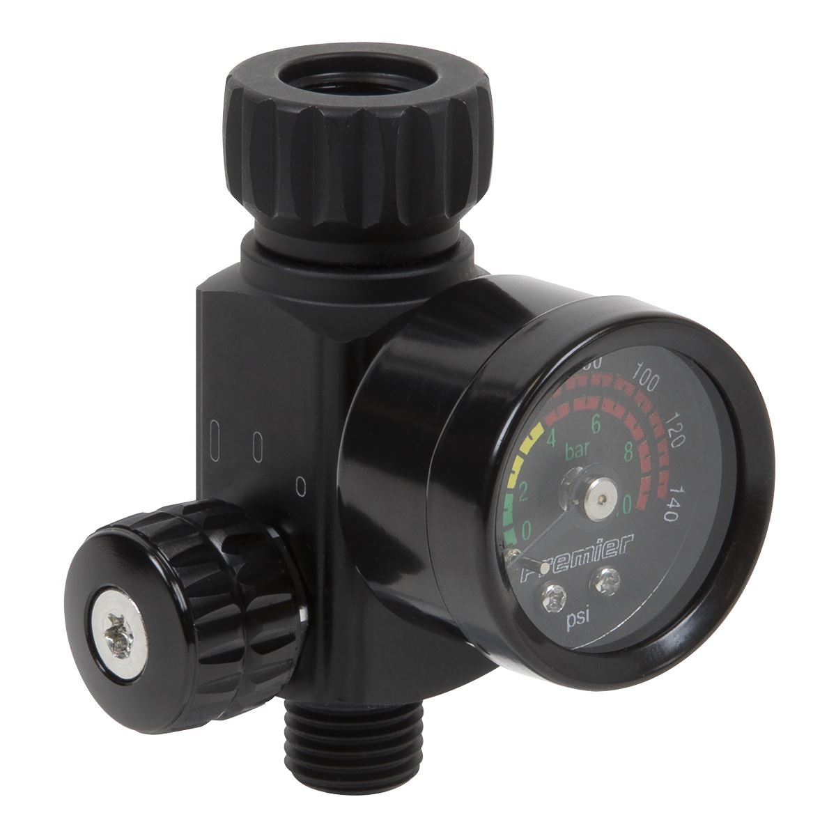 Sealey Spray Gun Air Pressure Regulator Gauge with Glass Lens Fits To Tool AR02