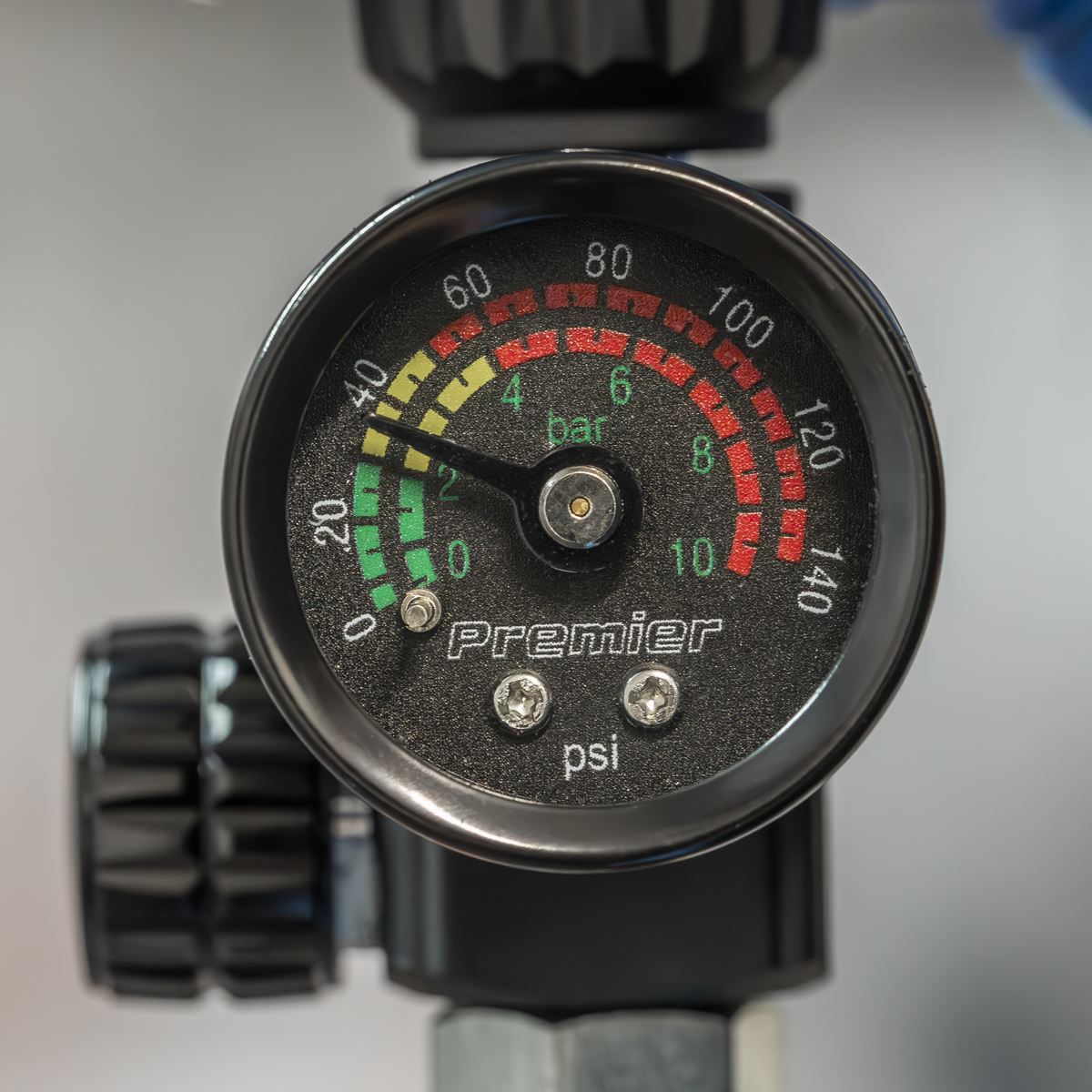 Sealey Spray Gun Air Pressure Regulator Gauge with Glass Lens Fits To Tool AR02