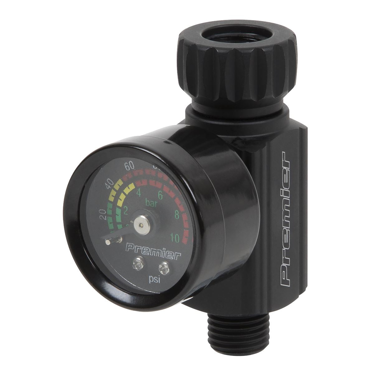 Sealey Spray Gun Air Pressure Regulator Gauge with Glass Lens Fits To Tool AR02